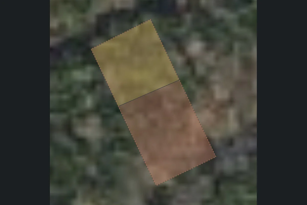 Sample parcel map with buildable area overlay